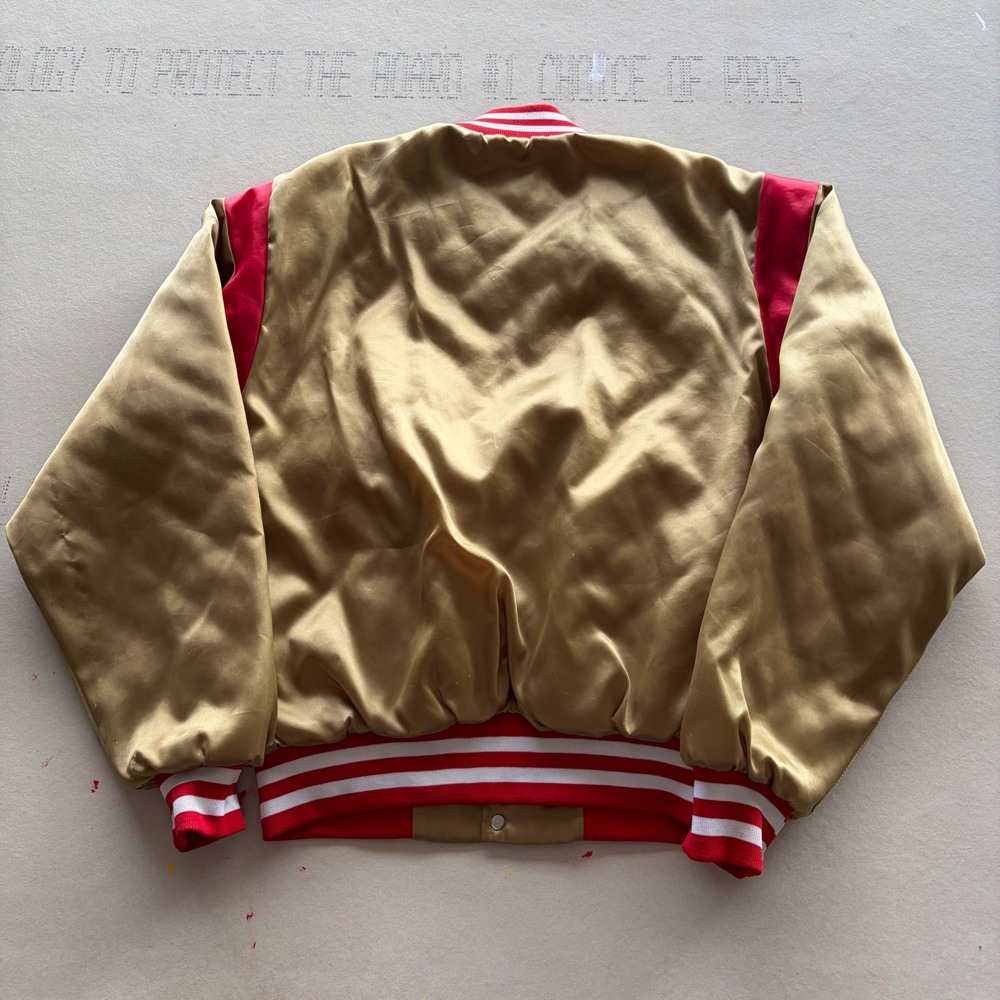 Vintage 80s San Francisco 49ers Satin Bomber Jacket - Picture 3 of 5